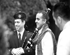 Bagpiper Stephen Cussen
