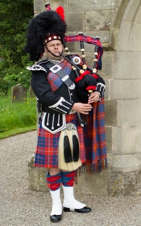 Bagpiper Jim Hall