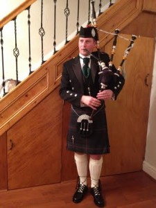 Bagpiper Gregory Wilson